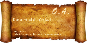 Oberrecht Antal névjegykártya