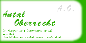 antal oberrecht business card